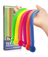 Textured Stretchy Strings 6Pk | Calming &amp; Fun Monkey Noodles Stress Reli... - £14.15 GBP