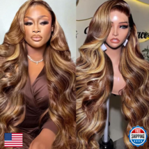 Belaved 4/27 Hihglight Wigs Human Hair Ombre 13X6 Lace Front Body Wave H... - $135.20