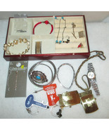 Variety Of Jewelry, Watche Necklaces, Bracelets, belt Buckles-costume mo... - $23.65