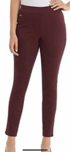 Nine West Women&#39;s Jeans Heidi Pull On Stretch Cherry Wine Skinny Size 6 NWT - £22.86 GBP