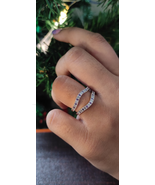Amethyst &amp; Round Cut Diamond Enhancer Wrap Engagement Ring 14k White Gol... - $167.86 CAD