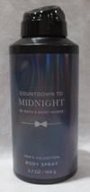 Bath &amp; Body Works Men&#39;s Collection Body Spray COUNTDOWN TO MIDNIGHT impe... - £15.89 GBP