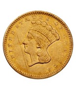 1856 $1 Gold Indian Princess in XF-AU Condition, Gorgeous Early US Gold - $10,622.17 MXN