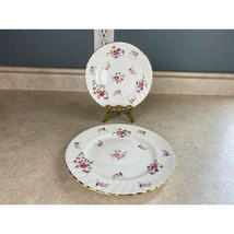 Adderley Fine Bone China England 6.25&quot; &amp;  8&quot; Rose Covered Saucers - £10.89 GBP