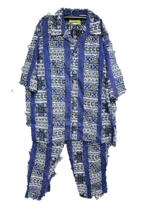 VTG NOS 70s Pajamas Tropical Print Cotton Deadstock Loungewear Costume Sz L - $19.75