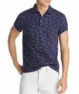 The Men&#39;s Store Premium Cotton Leaf-Print Jersey Classic Fit Polo Shirt-... - $34.41 CAD