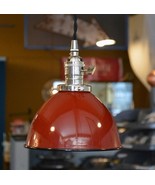 Red Industrial 7&quot; Dome Parlor Style Kitchen Pendant Lighting -Industrial... - €115,14 EUR