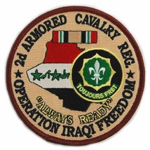 Army 2ND Armored Always Ready Oif Operation Iraqi Freedom 4&quot; Embroidered Patch - £23.96 GBP
