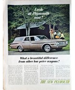 PLYMOUTH - The New Plymouth - Station Wagon - 1961 Vintage Print Ad - $228.33 MXN