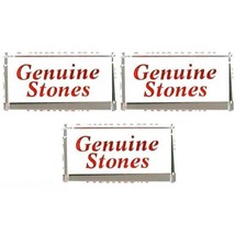 3 Genuine Stones Jewelry Showcase Counter Crystal Signs - £9.99 GBP