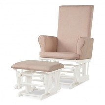 Baby Nursery Relax Rocker Rocking Chair Glider and Ottoman Cushion Set-Pink - Co - £165.69 GBP