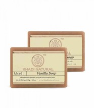 Low Cost Lot of 2 Khadi Natural Herbal Vanilla Soaps Ayurvedic Face Skin Body - £13.89 GBP