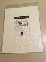 K &amp; Company Scrapbook Floral 4 ea. 8 1/2&quot; x 11 Scrapbook Ivory Frame Pages (NEW) - £7.73 GBP