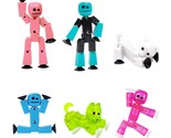 Stikbot Family Pack, Set Of 6 Stikbot Collectable Action Figures, Includ... - £45.41 GBP