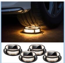LUTEC 4 Pack Solar Driveway Lights, 12 LEDs IP67 Waterproof Solar Deck L... - $726.24 MXN