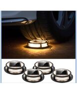 LUTEC 4 Pack Solar Driveway Lights, 12 LEDs IP67 Waterproof Solar Deck Lights, - $39.59
