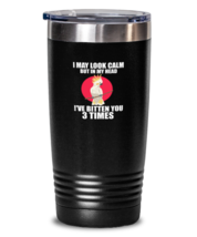20 oz Tumbler Stainless Steel Insulated Funny I May Look Calm But In My Head  - £23.93 GBP