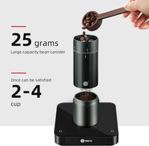 Z5 Manual Coffee Grinder Capacity 25g with 7-Core CNC Stainless Steel dark green - £22.25 GBP