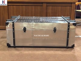 NauticalMart Richard&#39;s Trunk Coffee Table Industrial Vintage Aviator Furniture  - £1,353.89 GBP