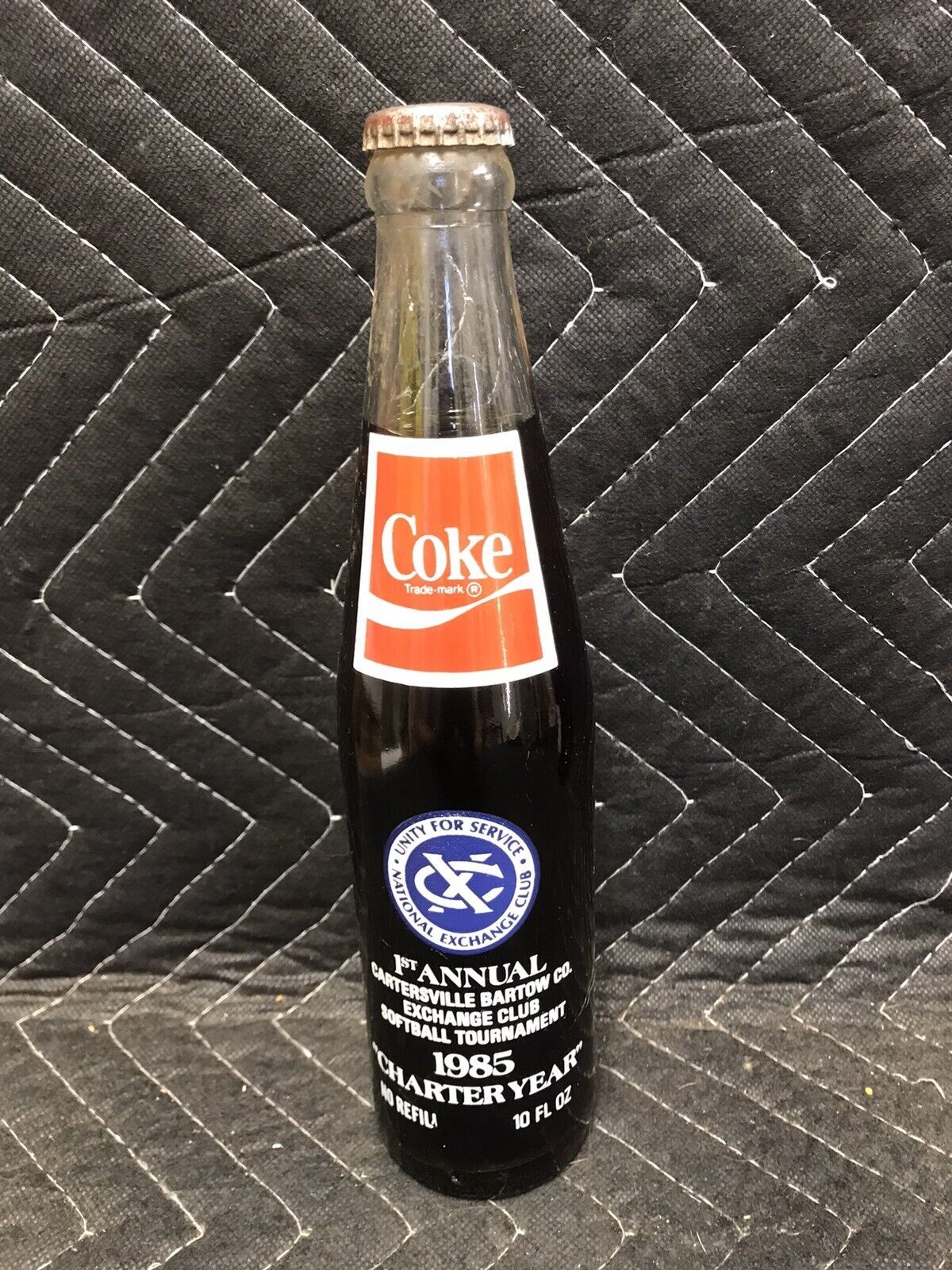 1985 National Exchange Club Cartersville Softball Coke Coca-Cola Bottle Unopened - $9.90