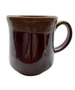 Brown Drip Glazed Stoneware Coffee Mug Speckled Rim Vintage - $10.00