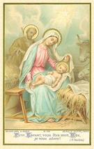 New! Christmas Nativity – 8.5x11&quot; based on a Vintage French Holy Card - £9.52 GBP+