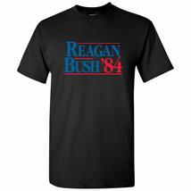 Reagan Bush 84 - Presidential Vintage Conservative Graphic T Shirt - Small - Bla - £18.89 GBP