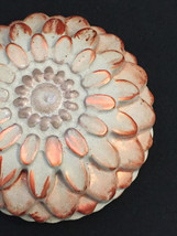 Concrete Paperweight - Chrysanthemum - Copper Highlights - $18.00