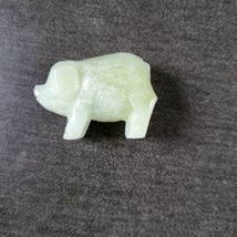 Carved Stone Mini Pig Figurine Measures 2&quot; - £7.18 GBP