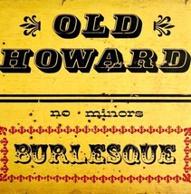 Burlesque Old Howard Athenaeum Large Wood Ticket Wall Sign Vintage Handmade Auc - £60.19 GBP