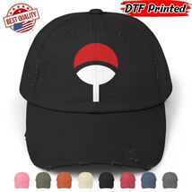 Uchiha Symbol Distressed Cap Anime Naruto Hat Vintage Manga Cosplay Japa... - $24.99