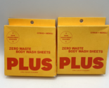 2 PLUS Zero Waste Body Wash Sheets Citrus + Neroli Hike Camp 10 Count Ea... - £6.02 GBP