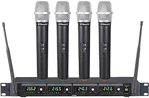 Gtd Audio 4 Handheld Wireless Microphone Cordless Mics System, Ideal For... - $257.99