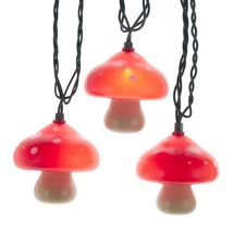 Kurt Adler 12-Foot UL 10-Light Mushroom Light Set with Green Wire - $35.62