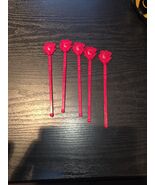 Lot Of 5 Ramada Inn Fannie&#39;s Red Apple Morgantown vintage swizzle stick ... - $24.95