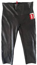 NWT Spanx Black Faux Leather Cropped Leggings Size 1X - $1,126.89 MXN