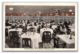 Hotel Gibson Fountain Room Dining Room Cincinnat Ohio OH UNP WB Postcard... - £2.30 GBP