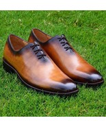 New Handmade Men Whole Cut deep camel colour with black burnishing Forma... - $3,236.52 MXN