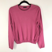ATM Anthony Thomas Melillo Womens Pullover Sweater Rib Knit Crew Neck Pink S - £38.42 GBP