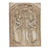 Hecate Hekate Greek Triple Goddess of Magic Bas Relief Wall Decor Sculpture - £63.30 GBP