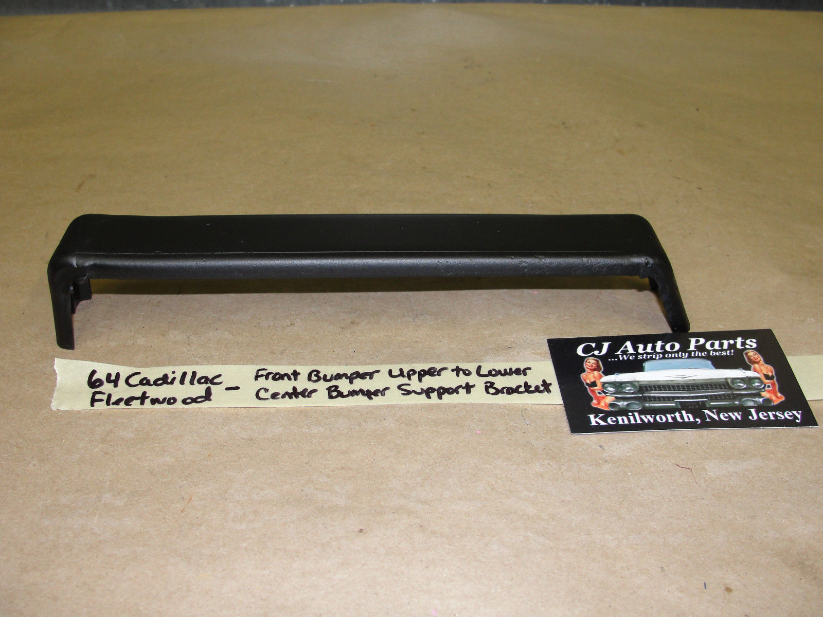 OEM 64 Cadillac Fleetwood UPPER TO LOWER CENTER FRONT BUMPER SUPPORT BRA... - $29.69