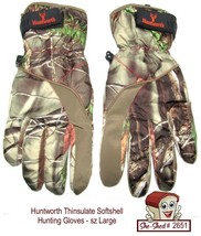 Huntworth Camo Hunting Gloves Thinsulate Softshell -  Sz Large - £15.85 GBP