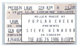 Steve Winwood Concert Ticket Stub August 26 1986 Chicago Illinois - $24.74