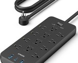 Anker Power Strip Surge Protector (2100J), 12 Outlets with 2 USB A and B... - £28.98 GBP