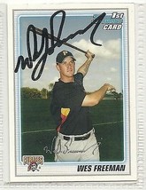 wes Freeman signed autographed card 2010 Bowman Draft Pick - $9.98