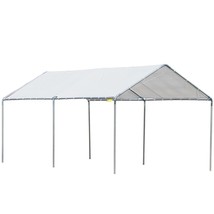 Outsunny 10&#39;x20&#39; Heavy Duty Galvanized Carport Canopy w/ Anchor Kit - $5,037.97 MXN