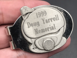 Vintage 1999 Doug Yarroll Memorial Golf Silver Tone Money Clip 1.5&quot; x 2&quot; - £7.49 GBP