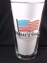 Murphy&#39;s Restaurant &amp; Lounge pint beer glass American Flag Budweiser - £7.28 GBP