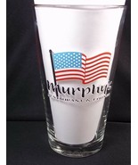Murphy&#39;s Restaurant &amp; Lounge pint beer glass American Flag Budweiser - £7.40 GBP