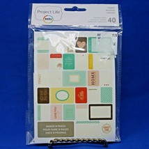 3 Project Life HOME Themed Cards 40 Pc. Pocket Page Cards Scrapbooking T... - £6.84 GBP